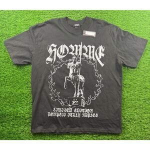 BoohooMAN Oversized Homme Graphic T-Shirt Black Gothic Limited Ed Street Sz M